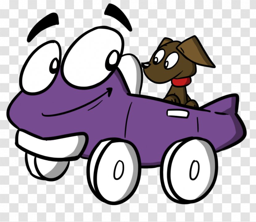 Cartoon Canidae Dog Clip Art - Vehicle - Car Transparent PNG