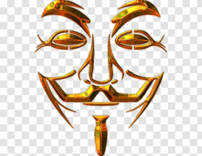 Guy Fawkes Mask Anonymous V Gunpowder Plot - Smile Transparent PNG