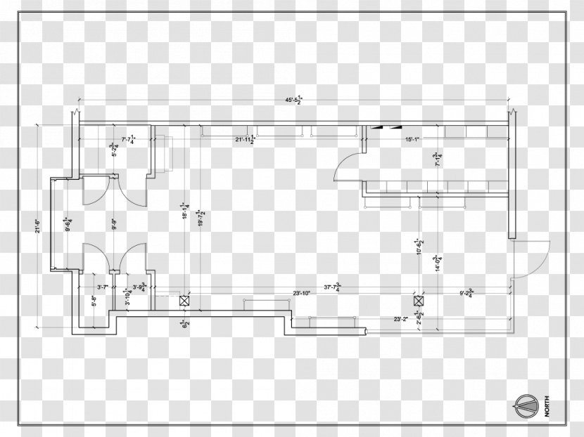 Technical Drawing Floor Plan Building - Cad Transparent PNG