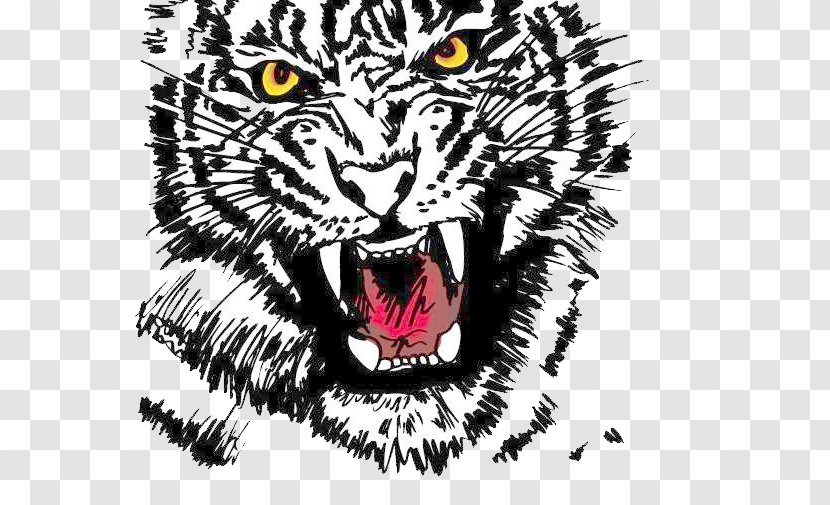 Tiger Logo Drawing Clip Art - Vertebrate - Ferocious Transparent PNG