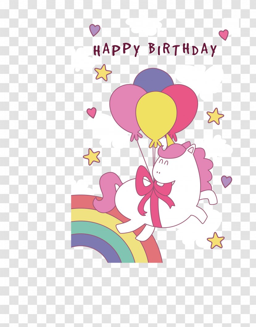 Balloon Clip Art - Watercolor - Beam Unicorn Poster Transparent PNG