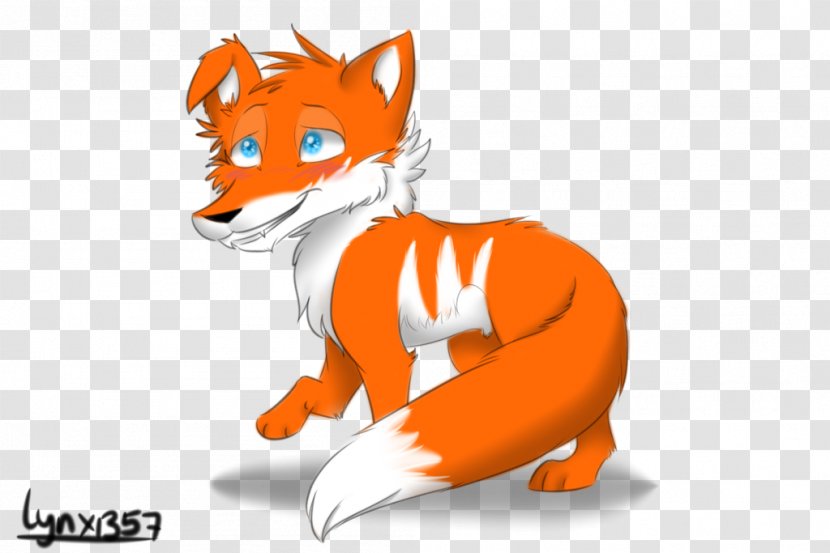 Red Fox Cartoon Snout Tail - Lynx Art Transparent PNG