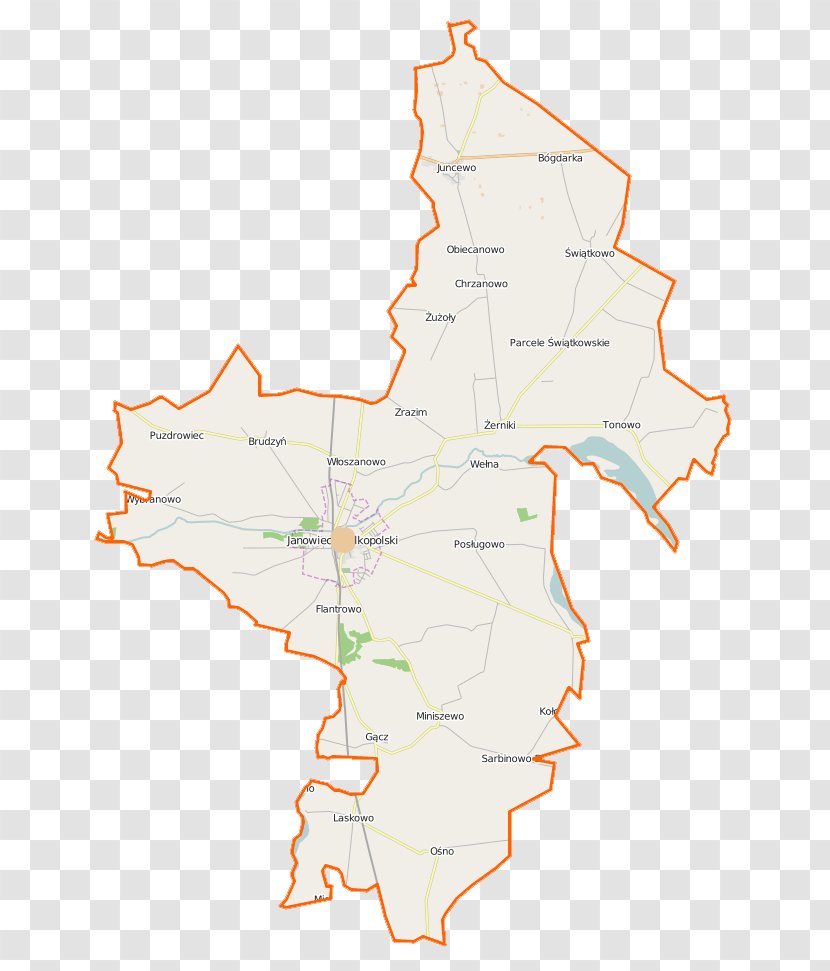 Żerniki, Żnin County Brudzyń, Kuyavian-Pomeranian Voivodeship Janowiec Wielkopolski Zrazim - Map Transparent PNG