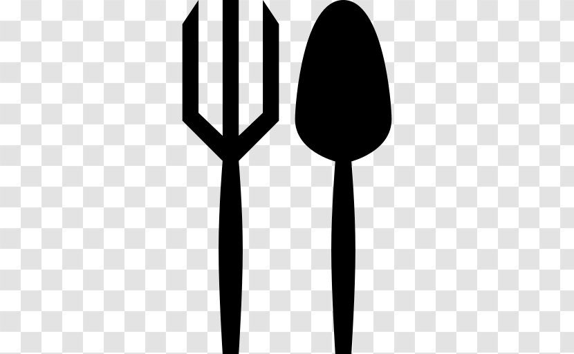 Spoon Fork Clip Art - Black And White Transparent PNG