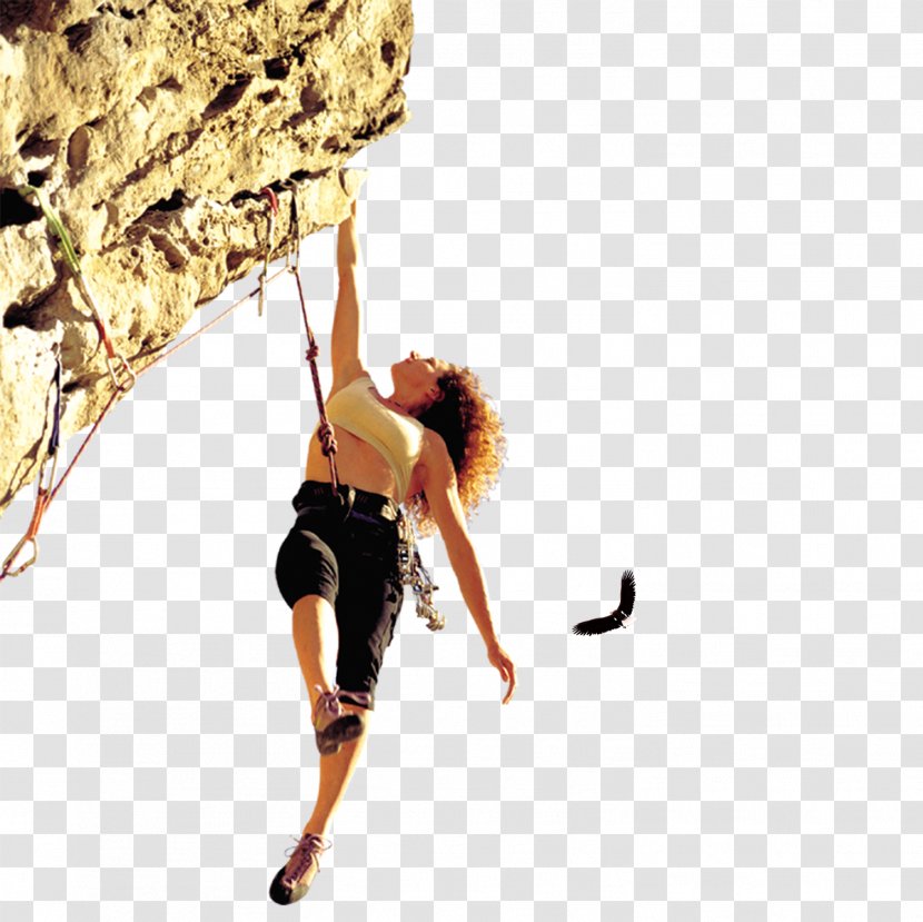 Rock Climbing Icon - Woman Transparent PNG