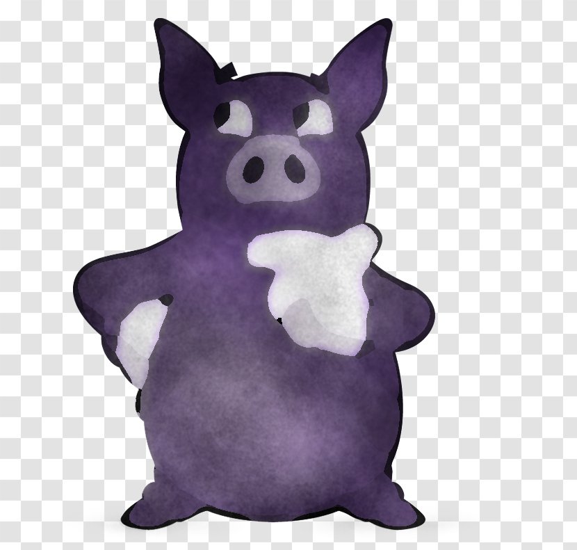 Purple Violet Cartoon Animation Snout - Stuffed Toy Transparent PNG