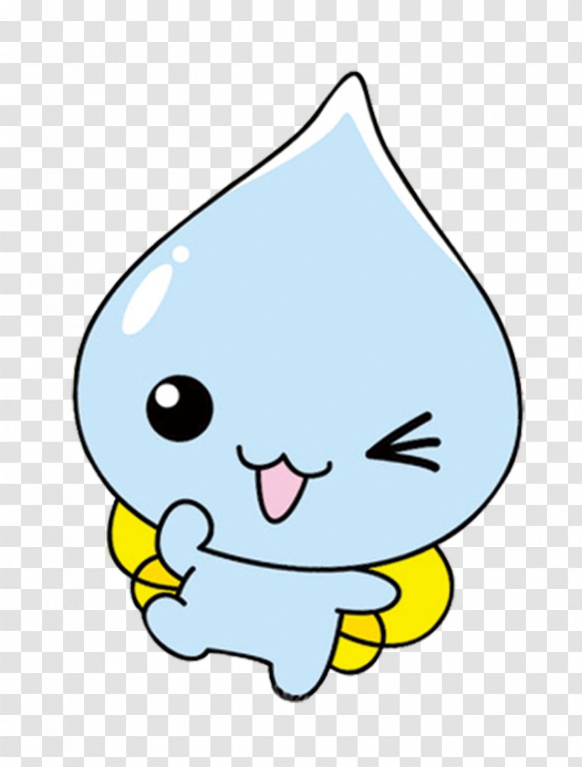 Drop Cartoon Download Clip Art - Yellow - Blue Water Droplets Transparent PNG