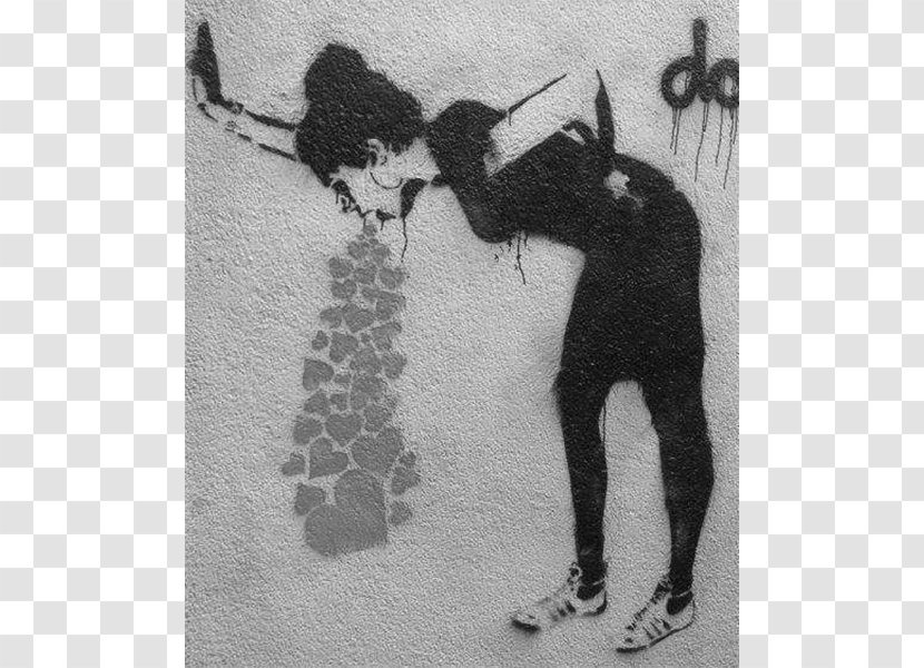 Graffiti Street Art Heart Mural - Cartoon Transparent PNG