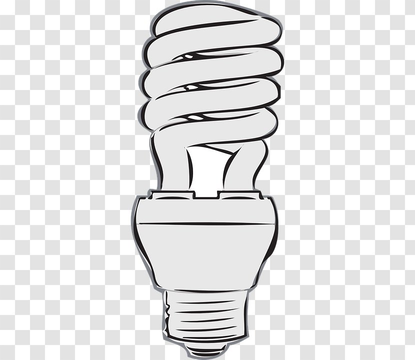 Incandescent Light Bulb Compact Fluorescent Lamp Clip Art - White Transparent PNG