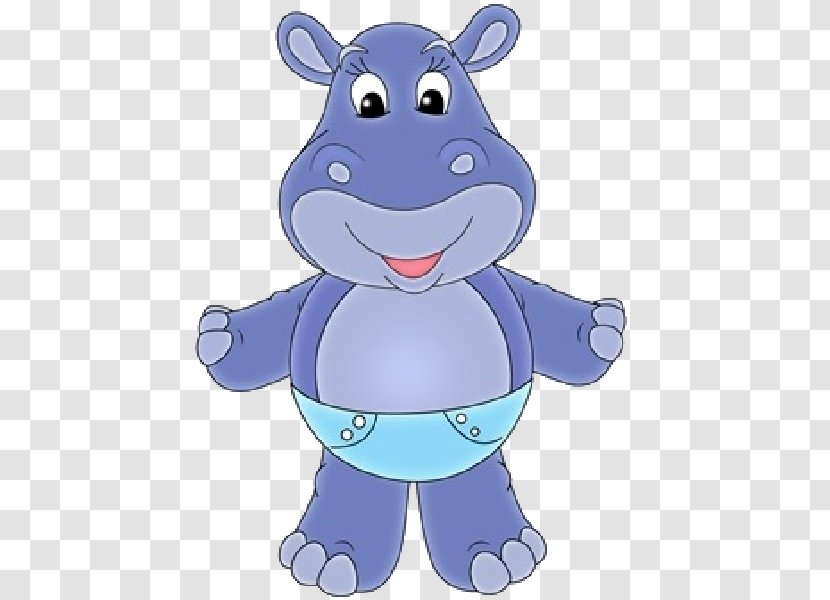 Hippopotamus Royalty-free Clip Art - Fictional Character - Cartoon Hippo Transparent PNG