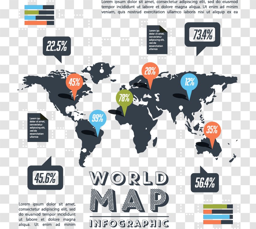 World Map Globe - Stock Photography - Vector Chart Information Proportion Transparent PNG