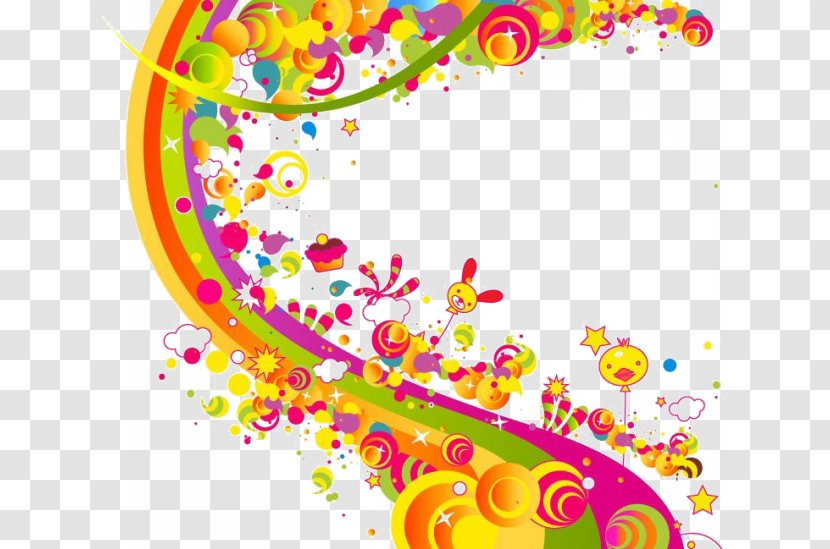 Abstract Art Color Rainbow Clip - Coreldraw - Colored Road Transparent PNG