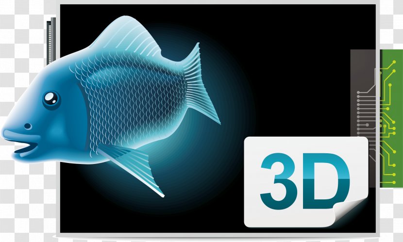 3D Computer Graphics Icon - Organism - Decorative Design Of Small Fish Transparent PNG