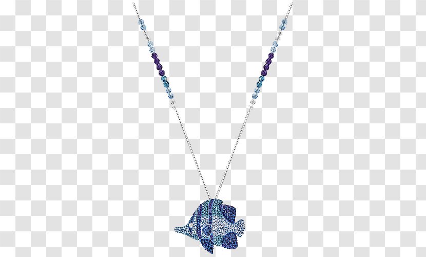 Necklace Earring Pendant Swarovski AG Jewellery - Jewelry Women Blue,Fish Transparent PNG
