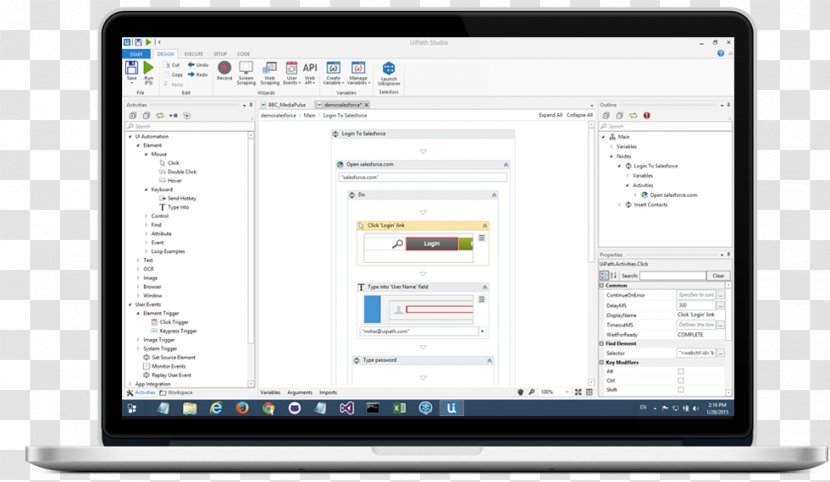 Robotic Process Automation Computer Software UiPath - Monitor - Mobile Ui Transparent PNG