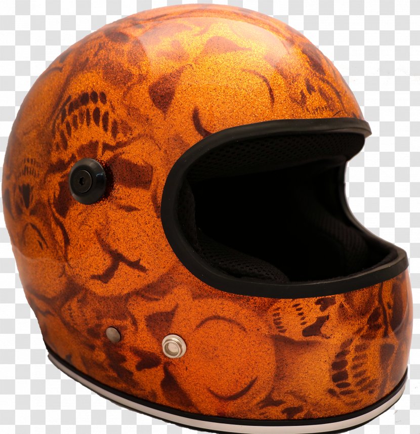 Motorcycle Helmets Retro Style PiWear - Lacquer - Skull Moto Transparent PNG