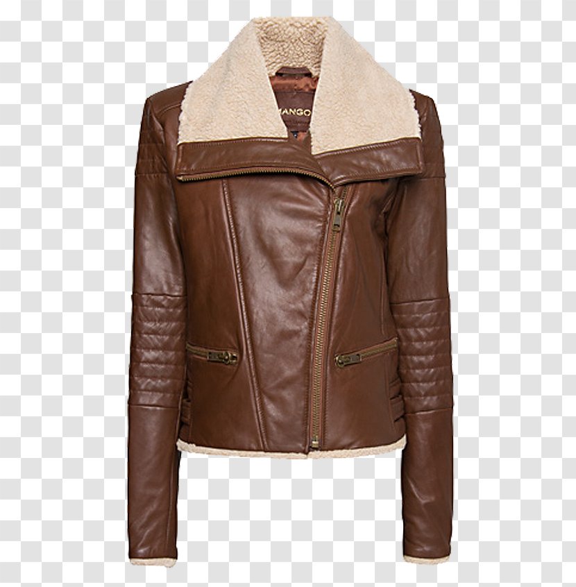 Leather Jacket Fur Clothing Material - Flight Transparent PNG