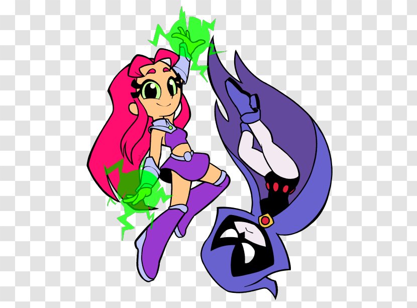 Starfire Robin Raven Teen Titans Drawing - Fiction Transparent PNG