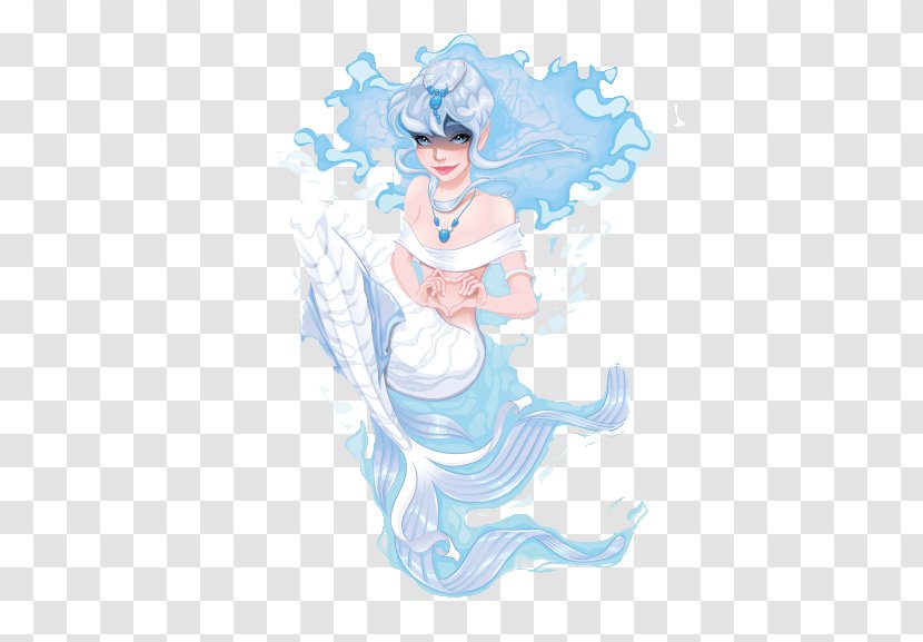 Mermaid Euclidean Vector - Art - Blue Transparent PNG