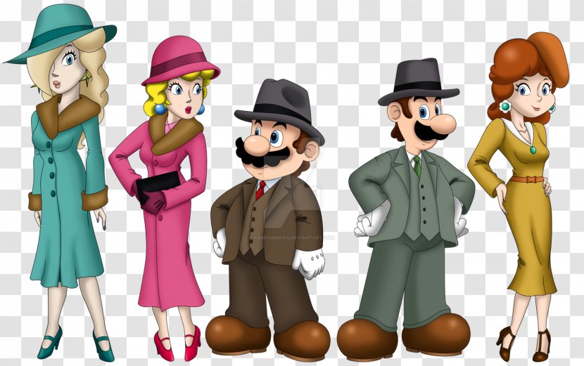 Luigi Super Mario Bros. Crossover Rosalina Art - Figurine Transparent PNG