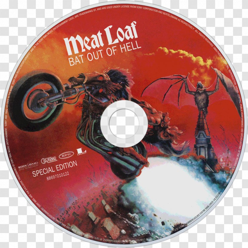 Bat Out Of Hell II: Back Into Compact Disc Album Cover - Heart Transparent PNG
