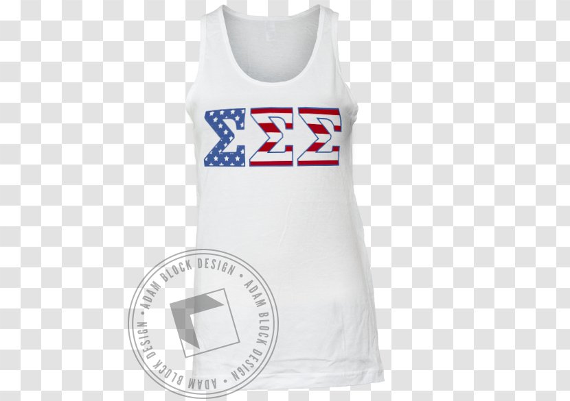 T-shirt DePauw University Kappa Alpha Theta Gamma Sleeveless Shirt - Sleeve - Block Flag Transparent PNG