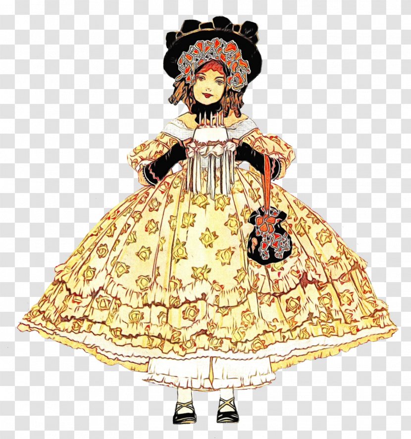 Costume Design Victorian Fashion Dress Clip Art Doll - Style Transparent PNG