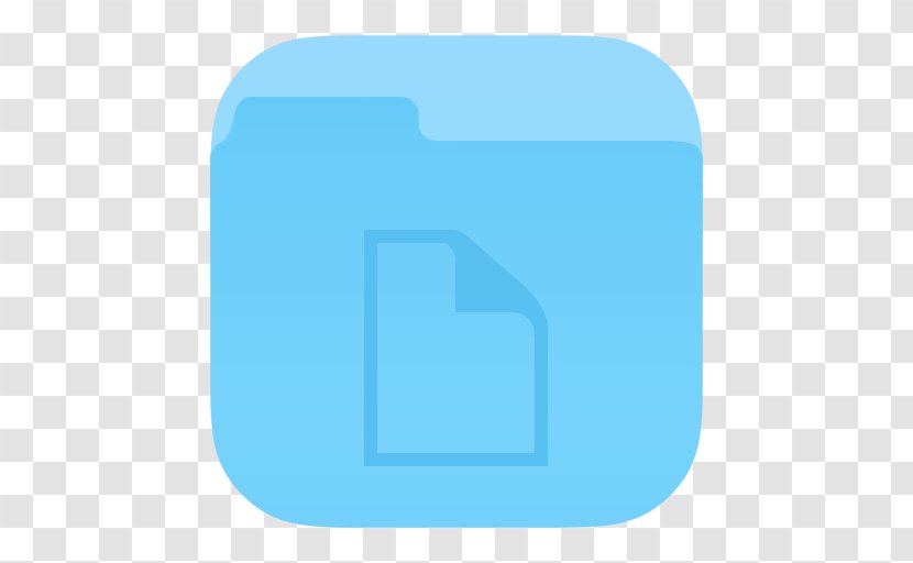 Blue Square Angle Area - Ios 8 - Folder Documents Transparent PNG