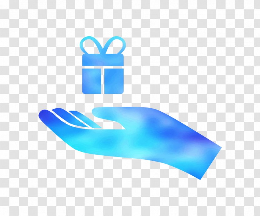 Logo Product Design Font Line - Glove - Electric Blue Transparent PNG