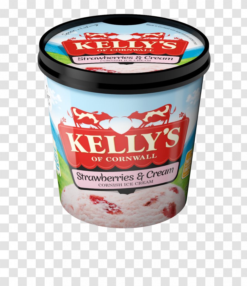 Clotted Cream Crème Fraîche Kelly's Of Cornwall Ice - Flavor Transparent PNG
