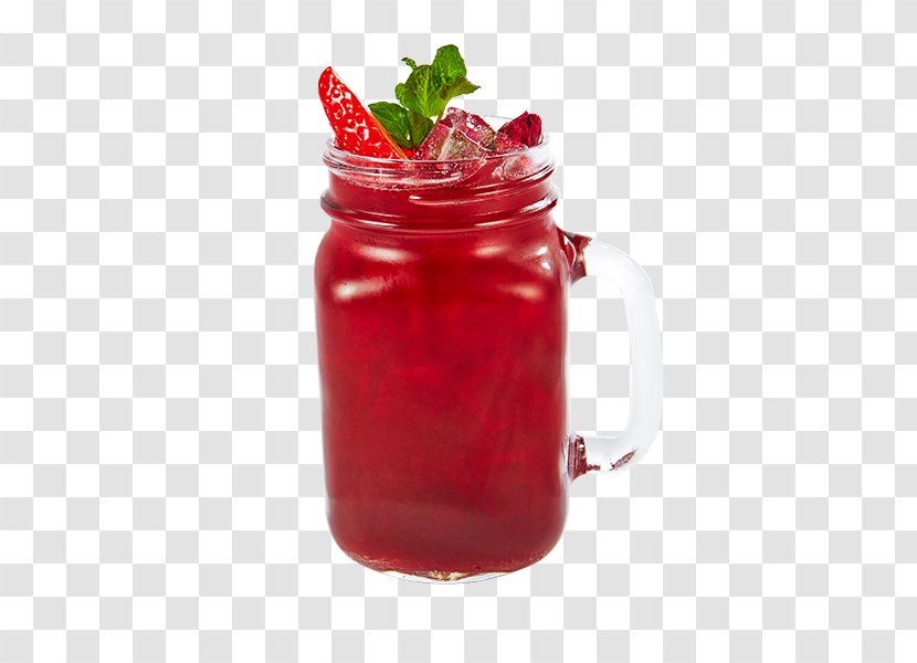 Strawberry Juice Pomegranate Punch Cocktail Garnish Non-alcoholic Drink Transparent PNG