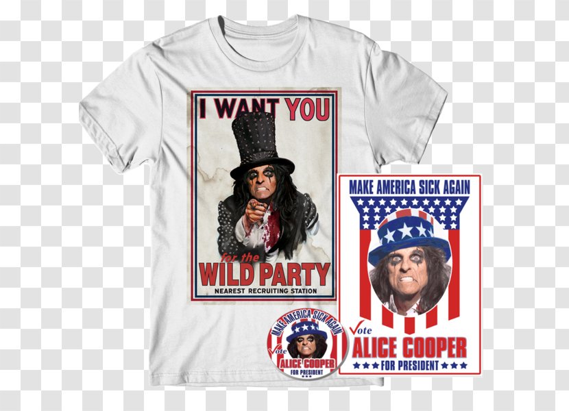 T-shirt Clothing Top Casual - Alice Cooper Transparent PNG