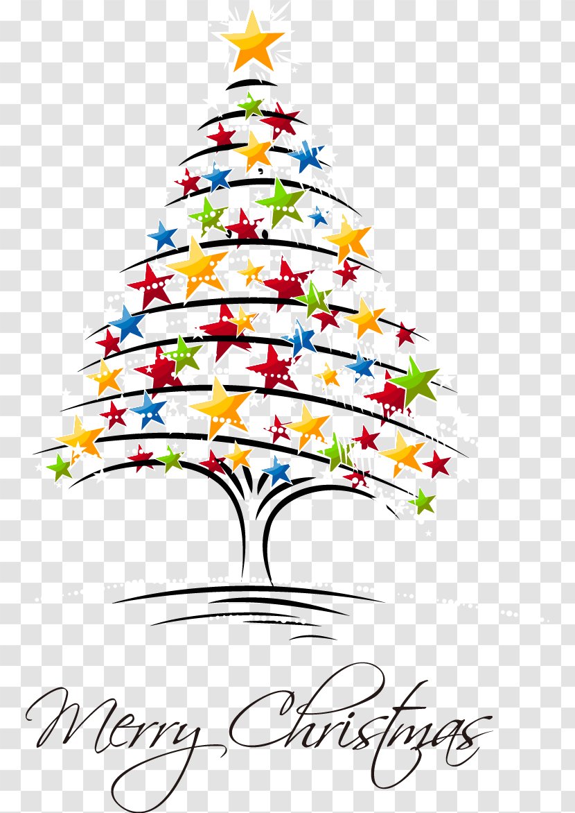 Royal Christmas Message Card Greeting - Tree - Vector Pentagram Transparent PNG