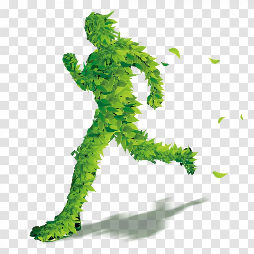 Running Light Download - Advertising - Green Man Transparent PNG