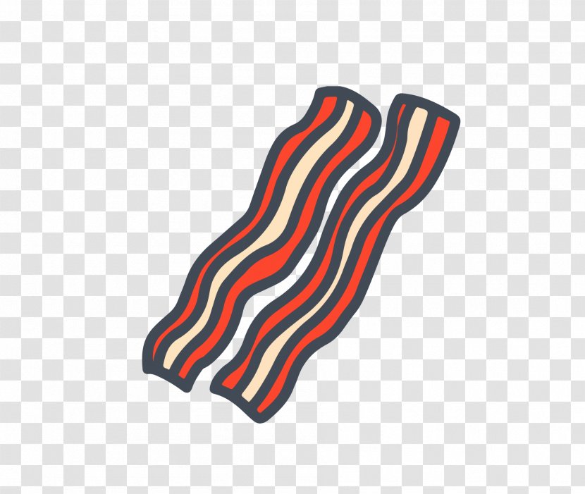 Bacon Meat Food Icon - Sliced Vector Transparent PNG