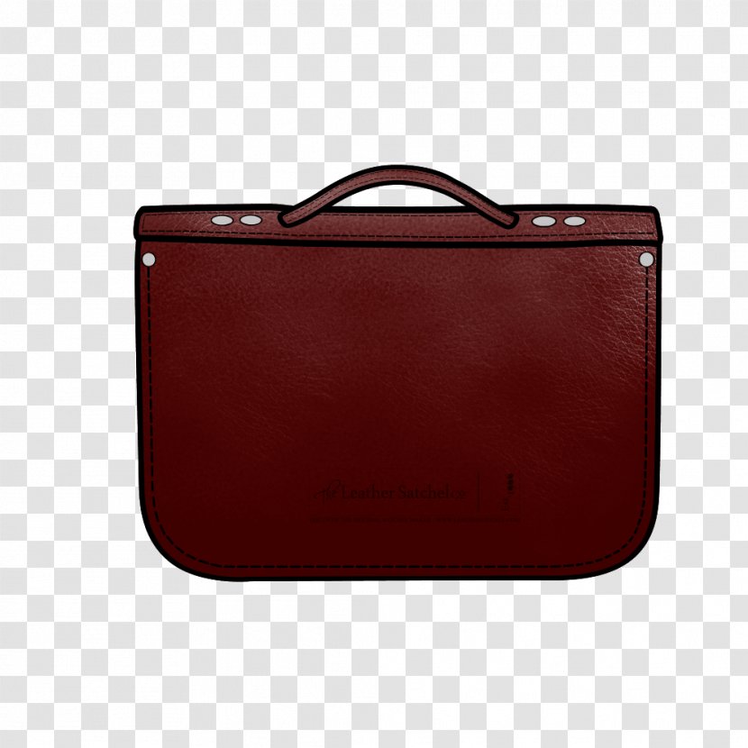Briefcase Leather Rectangle - Maroon - Design Transparent PNG