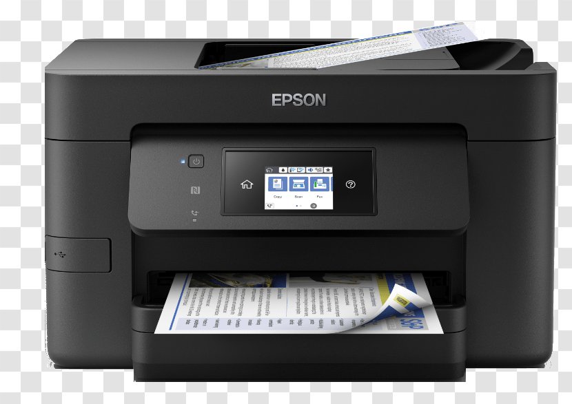 Multi-function Printer Epson WF-4720DWF WorkForce Pro A4 Colour Inkjet Business Transparent PNG