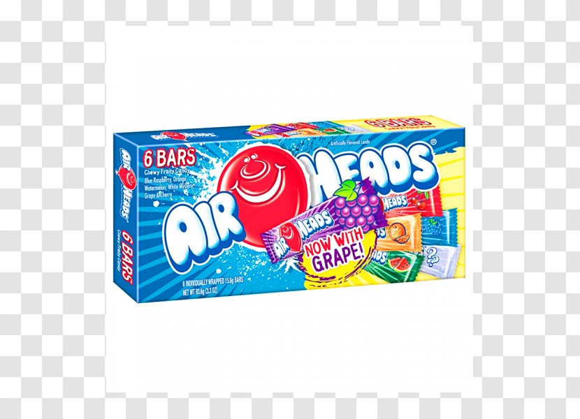 Taffy AirHeads Chocolate Bar Chewing Gum Candy - Perfetti Van Melle Transparent PNG