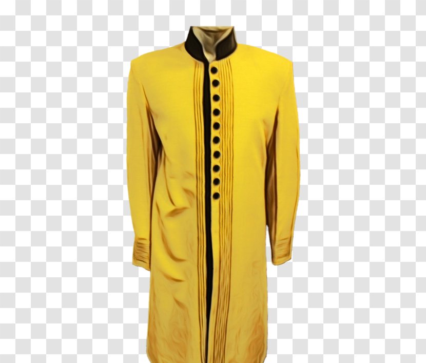 Yellow Background - Coat - Button Suit Transparent PNG