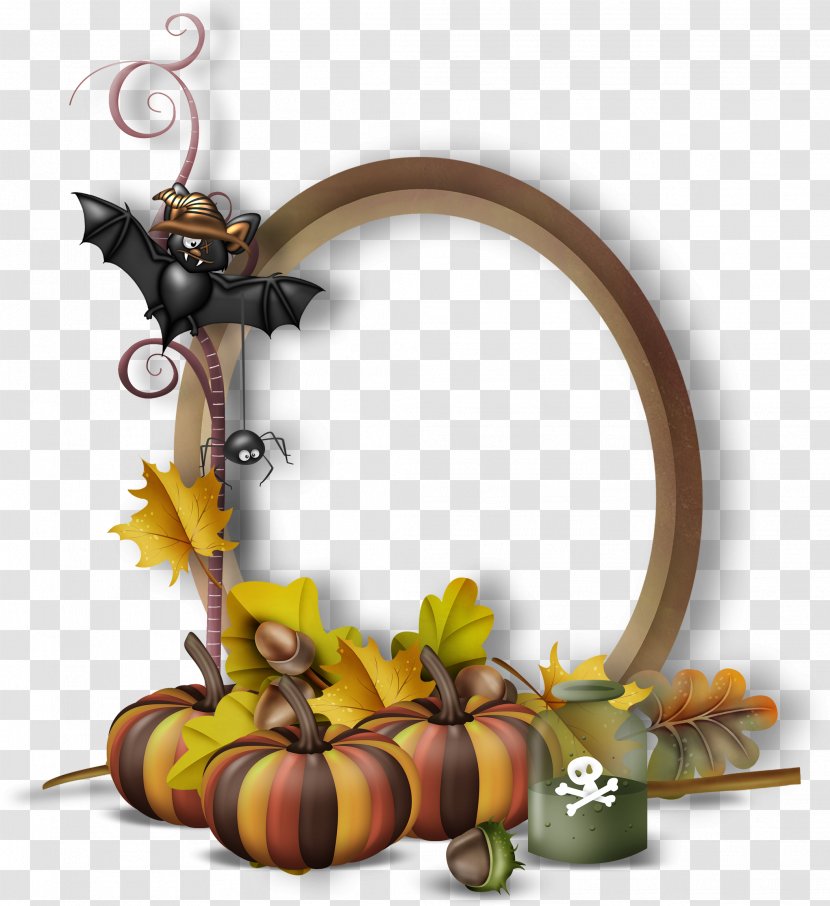 Pumpkin Calabaza Halloween Clip Art - Bat Frame Transparent PNG