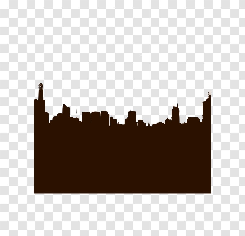 New York City Milan Skyline Silhouette - Clipart Transparent PNG