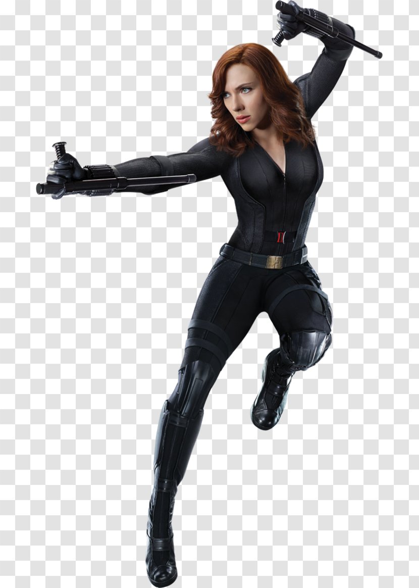 Scarlett Johansson Black Widow Captain America Wanda Maximoff Panther - Silhouette Transparent PNG