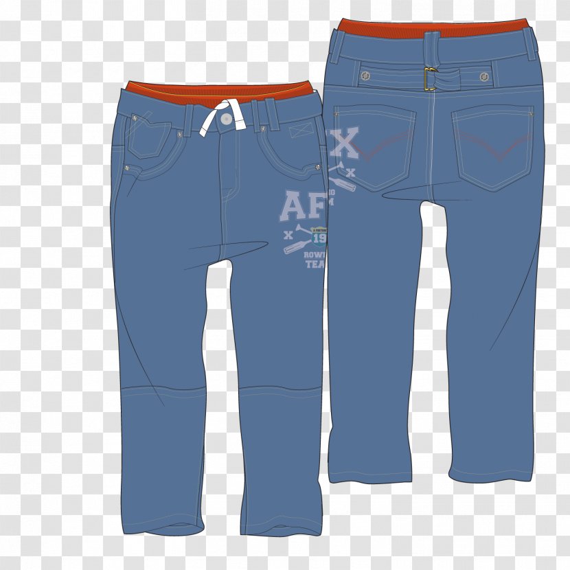 Jeans Cowboy Trousers Designer - Pocket Transparent PNG