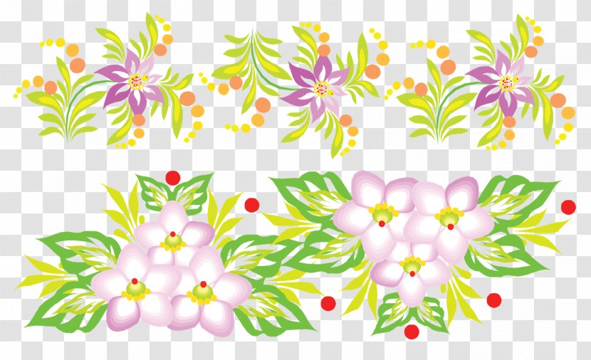 Flower Vignette Clip Art - Point - BORDAS Transparent PNG