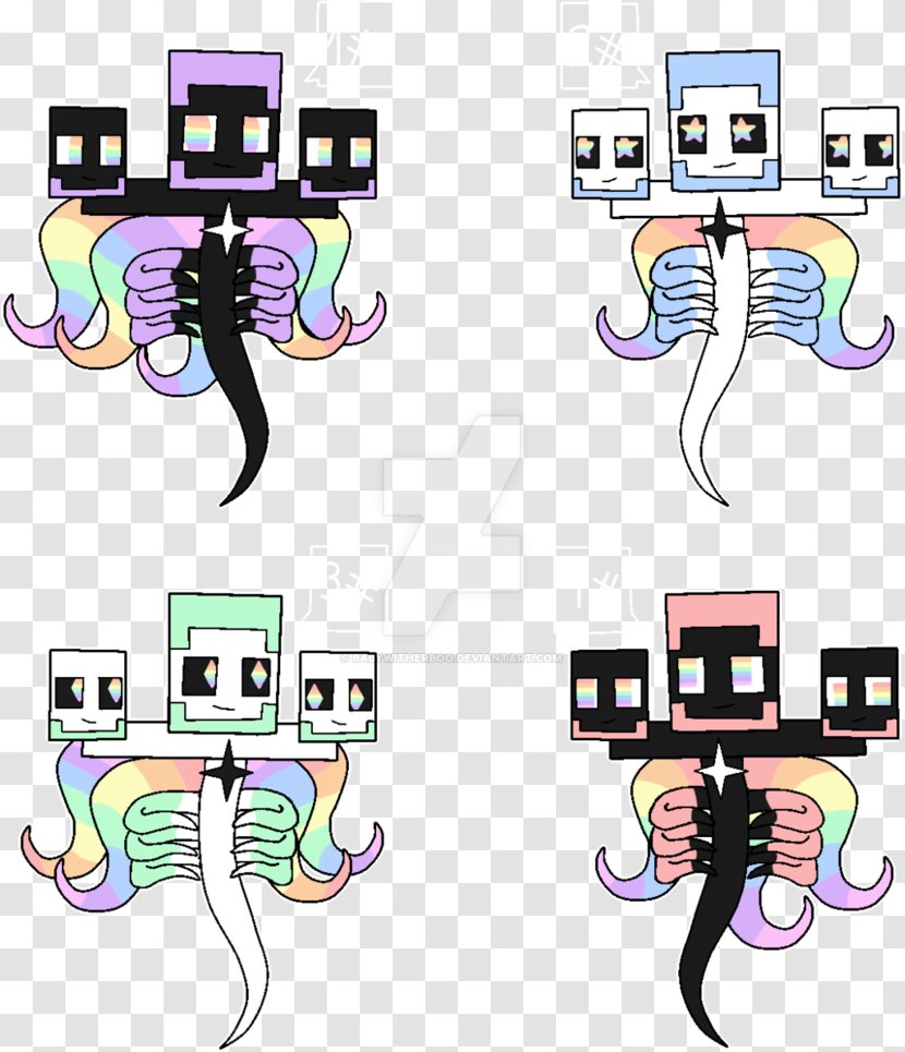 Enderman Fan Art Minecraft DeviantArt - Watercolor - Rainbow Pastel Transparent PNG