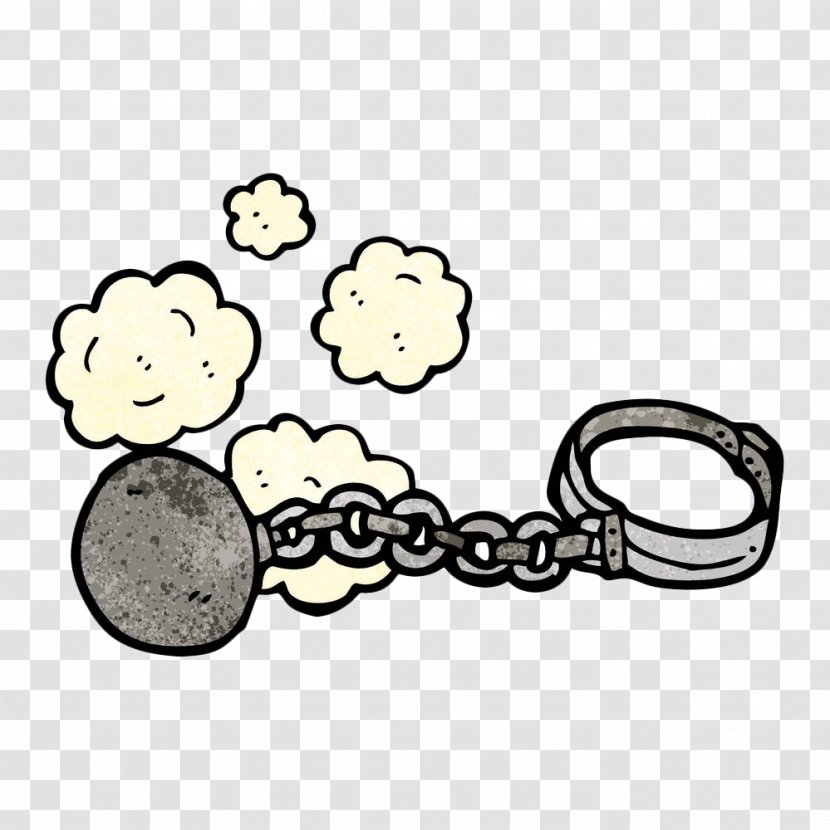Ball And Chain Cartoon Royalty-free Clip Art - Photography - Hand-painted Handcuffs Transparent PNG