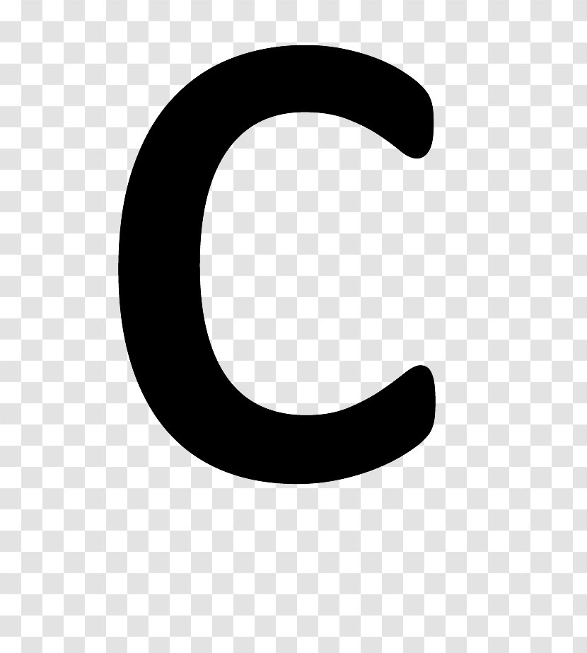 Brand Design Black And White Circle - Letter C Transparent PNG