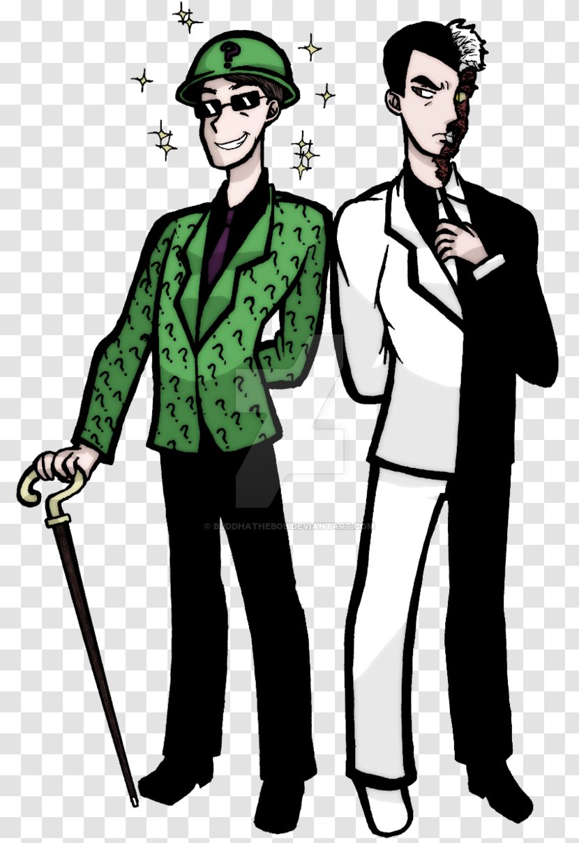 Two-Face Riddler Comics Art - Fictional Character - The Transparent PNG