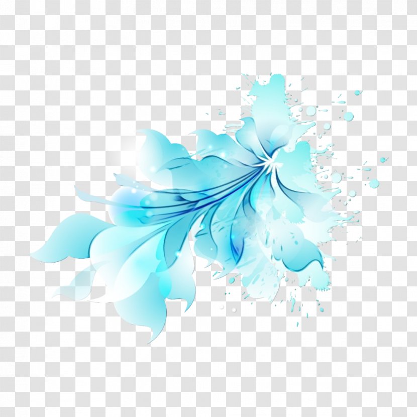 Floral Flower Background - Turquoise - Petal Plant Transparent PNG