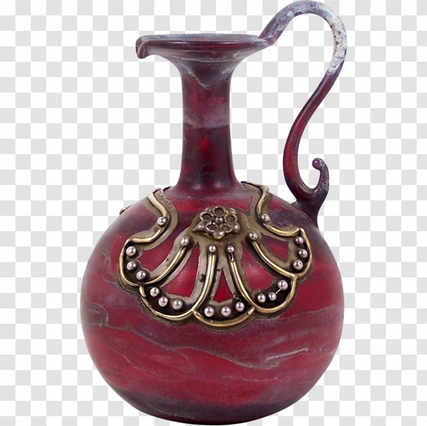 Vase Ceramic Jug Pottery Maroon - Pitcher Transparent PNG